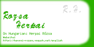 rozsa herpai business card
